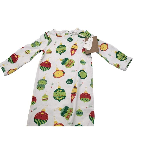 ANGEL DEAR Holiday Shiny Bright Ornaments Bamboo Knotted Sleep Gown 0-3M - Picture 3 of 6